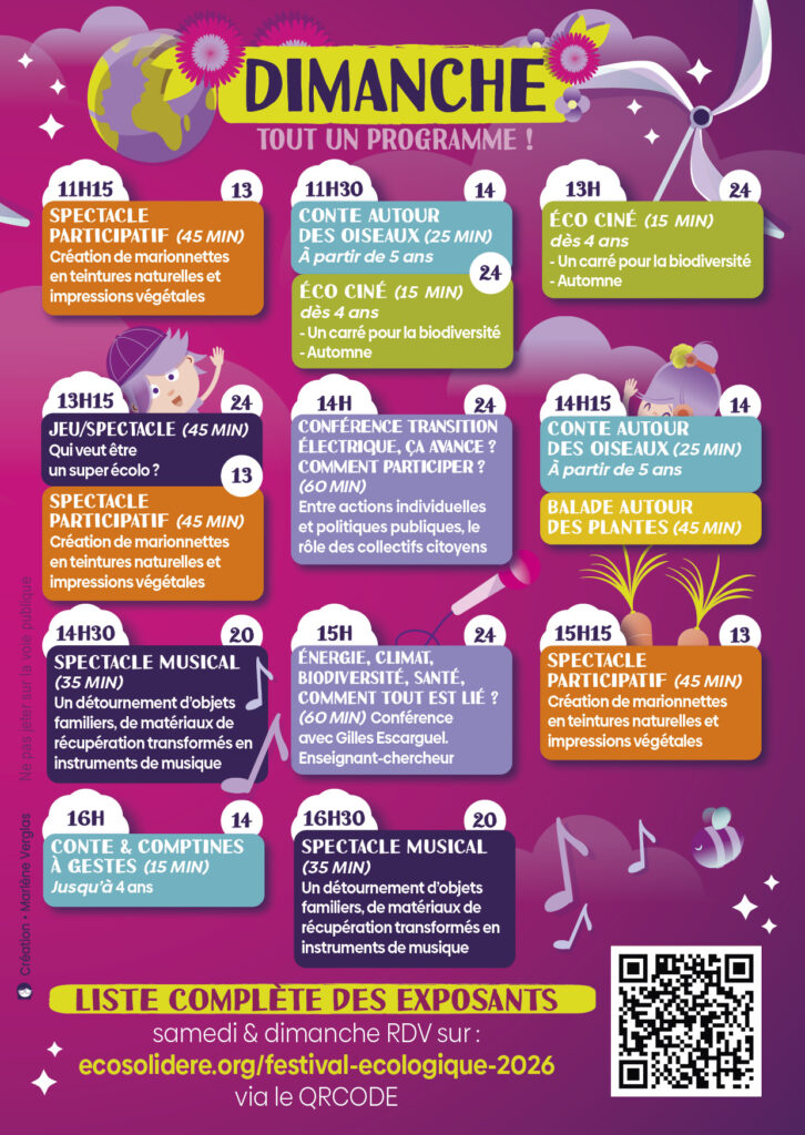 Programme Festival Dimanche